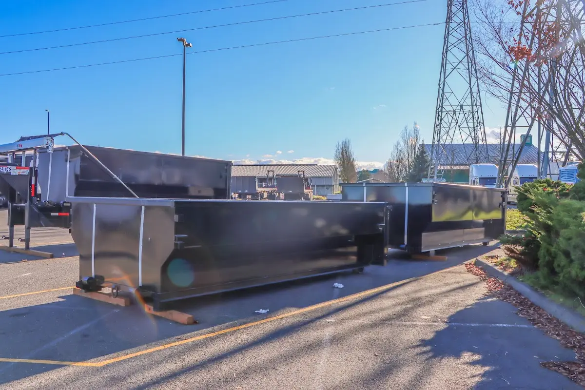 Roll-off dumpster ready for waste disposal at job site for 8 Yard Dumpster Rental in Buena Vista